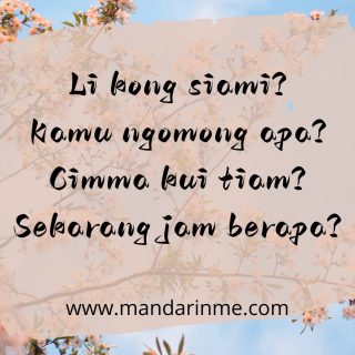 50 Kosakata Bahasa Hokkien Yang Sering Digunakan