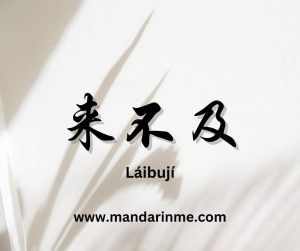 Penggunaan 来不及(Laibuji) Dalam Bahasa Mandarin
