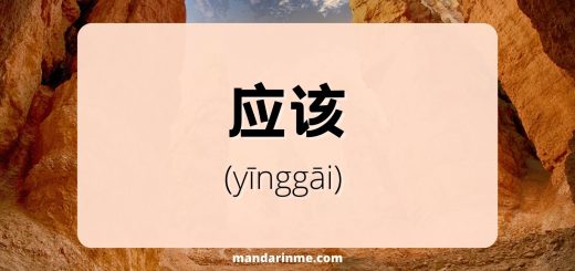 penggunaan 应该(yīnggāi) dalam bahasa mandarin