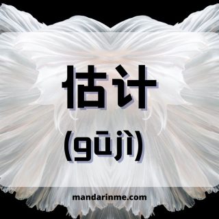 Penggunaan 估计 (gūjì) dalam bahasa mandarin