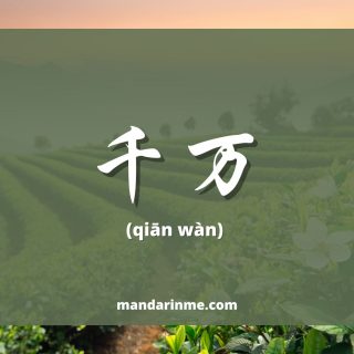 Penggunaan千万 (Qianwan) Dalam Bahasa Mandarin