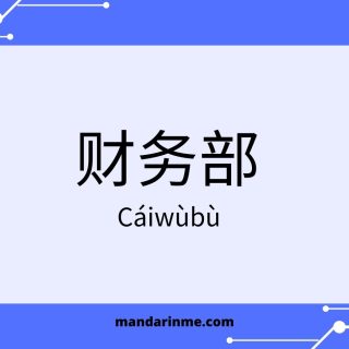 Kosakata Mandarin Tentang Departemen Keuangan 财务部 Cáiwùbù