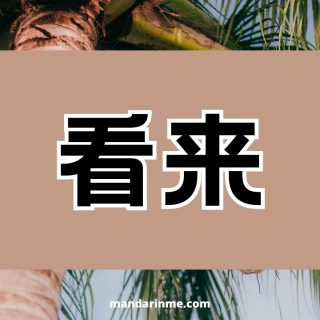 penggunaan 看来 (kan lai) dan contohnya